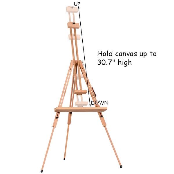 Shop Costway Foldable Wood Tripod Easel Sketching Painting