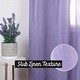 preview thumbnail 19 of 39, Aurora Home Textured Faux Linen Romantic Tie Top Curtain Panel Pair