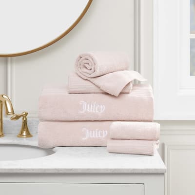Juicy Couture Alyssa Bath Towels 6-Piece Set 2 Bath towels 2 Hand towels 2 Washcloths - 28"x54"/16"x26"/12"x12"