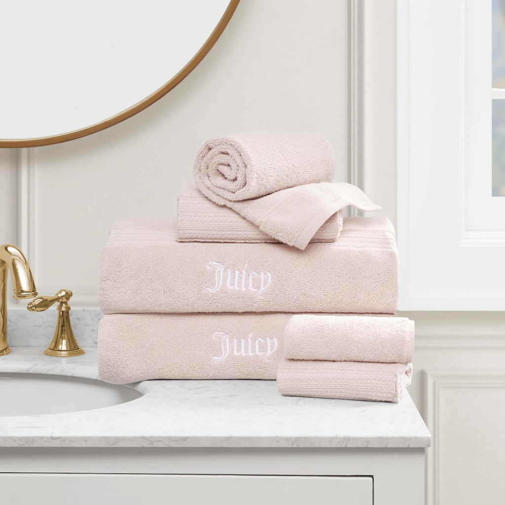 Juicy Couture Alyssa Bath Towels 6-Piece Set 2 Bath towels 2 Hand towels 2 Washcloths - 28"x54"/16"x26"/12"x12"