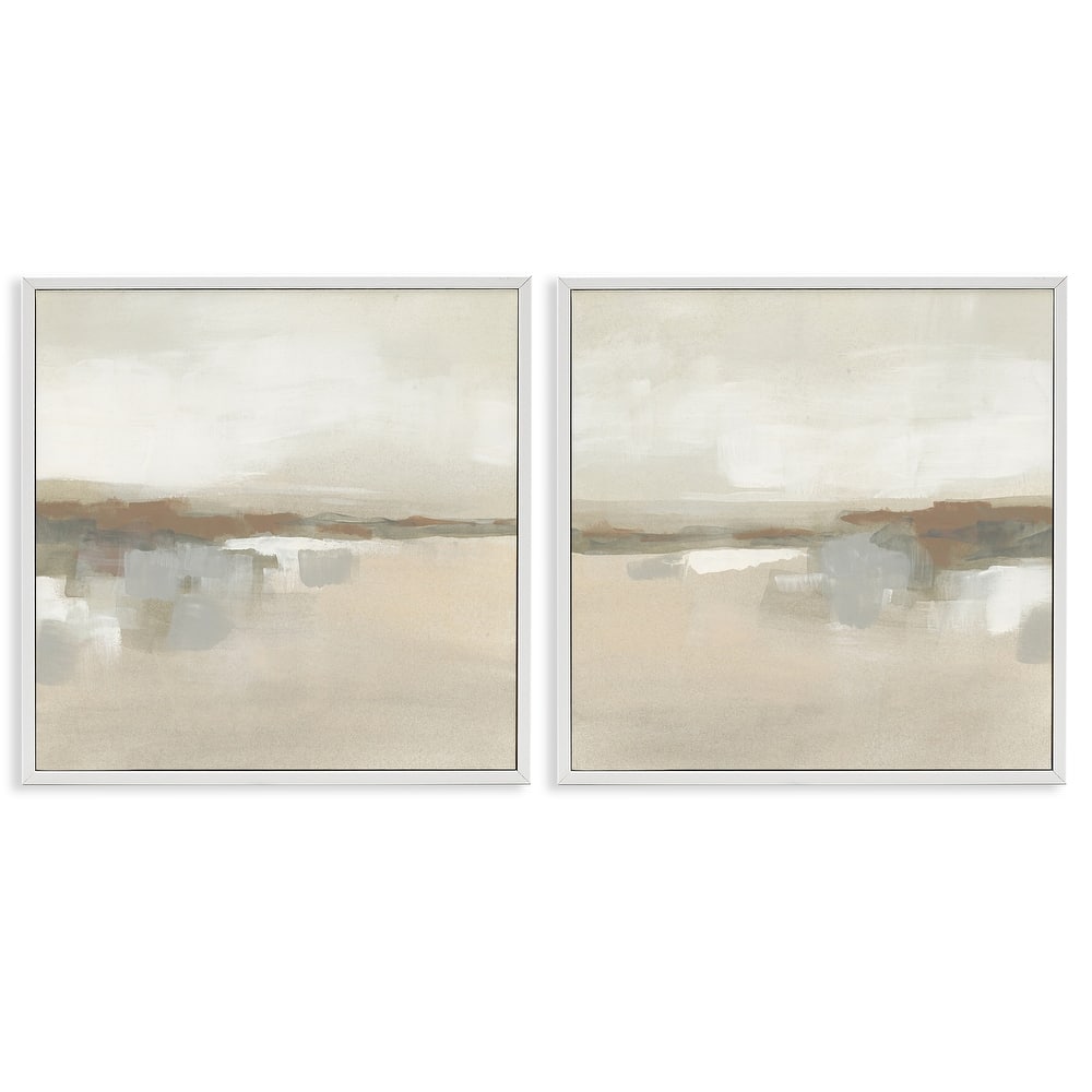 Stupell Earthy Landscape Impressions Framed Giclee Art Design By June Erica Vess (Set of 2)