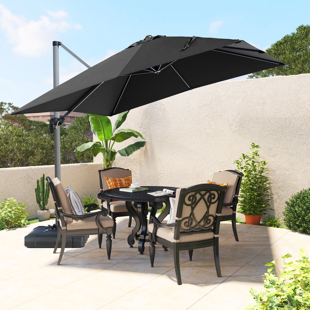 Pellebant Outdoor Square Cantilever Umbrella, Base Not Included
