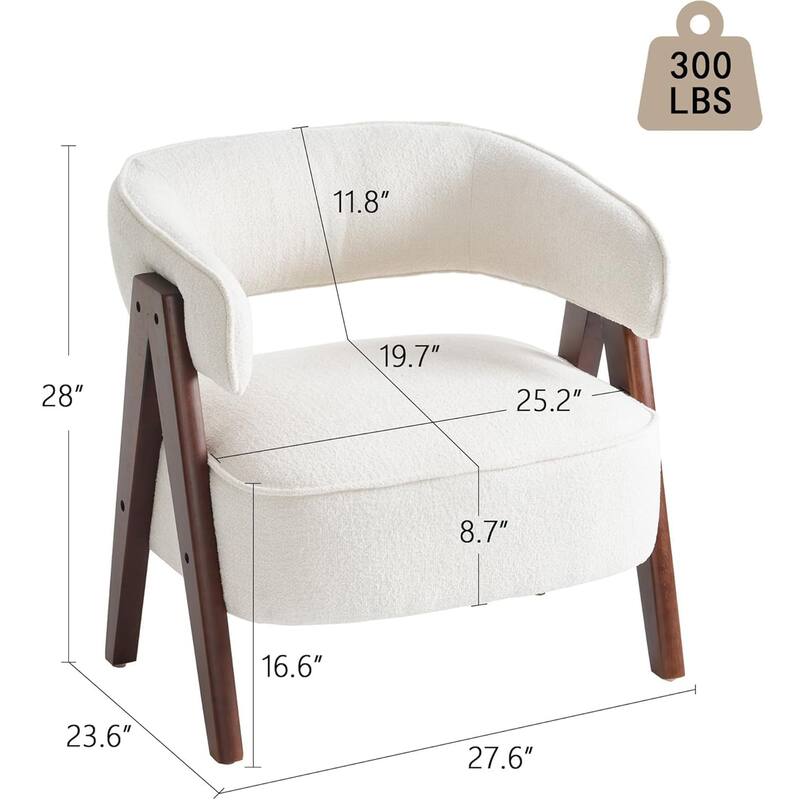 27.56" W x 23.62" D x 27.95" H Accent Arm Chair Fabric Living Room Chair Set of 2