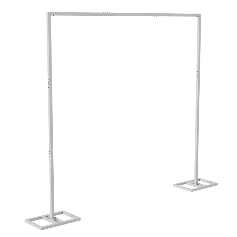 10x10Ft Heavy Duty Square Metal Wedding Backdrop Frame Arch Stand Adjustable