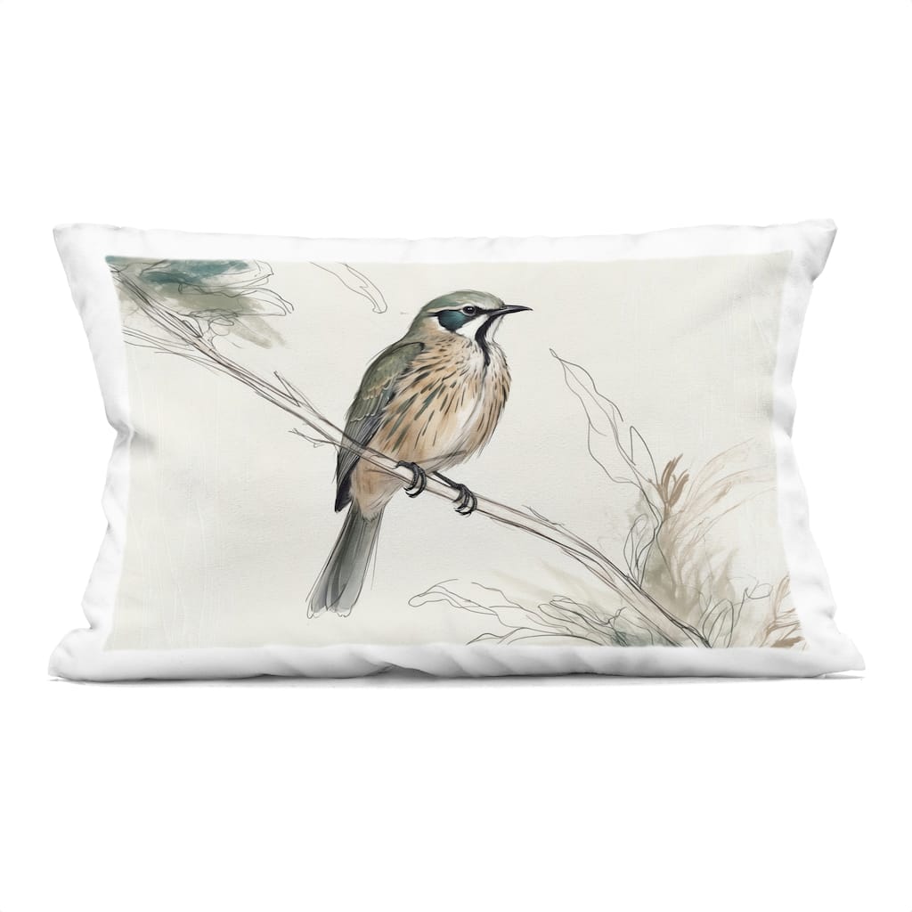 Stupell Illustrated Wildlife Bird Decorative Printed Throw Pillow Design by LSR Creative Studio