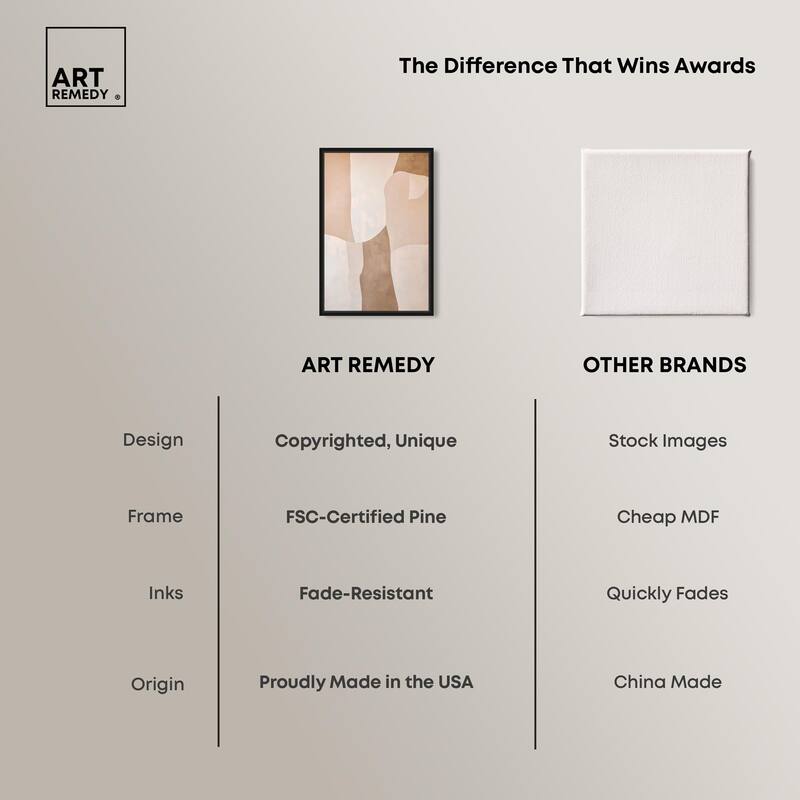 Forms in Beige I Canvas by Art Remedy