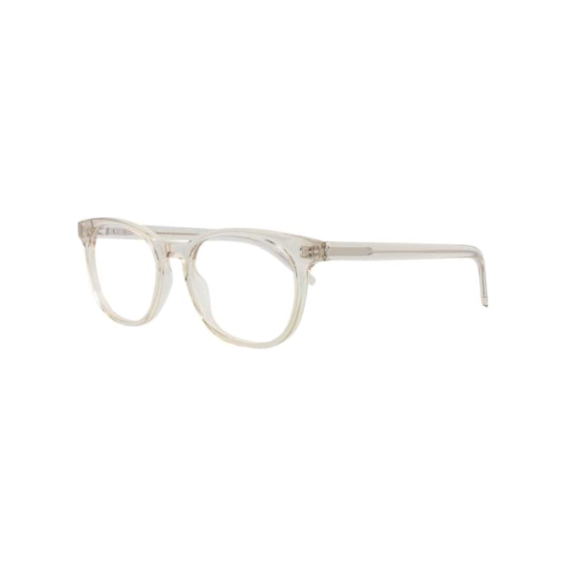 Saint Laurent Round-Frame Recycled Acetate Optical Frames - Beige Beige Transparent