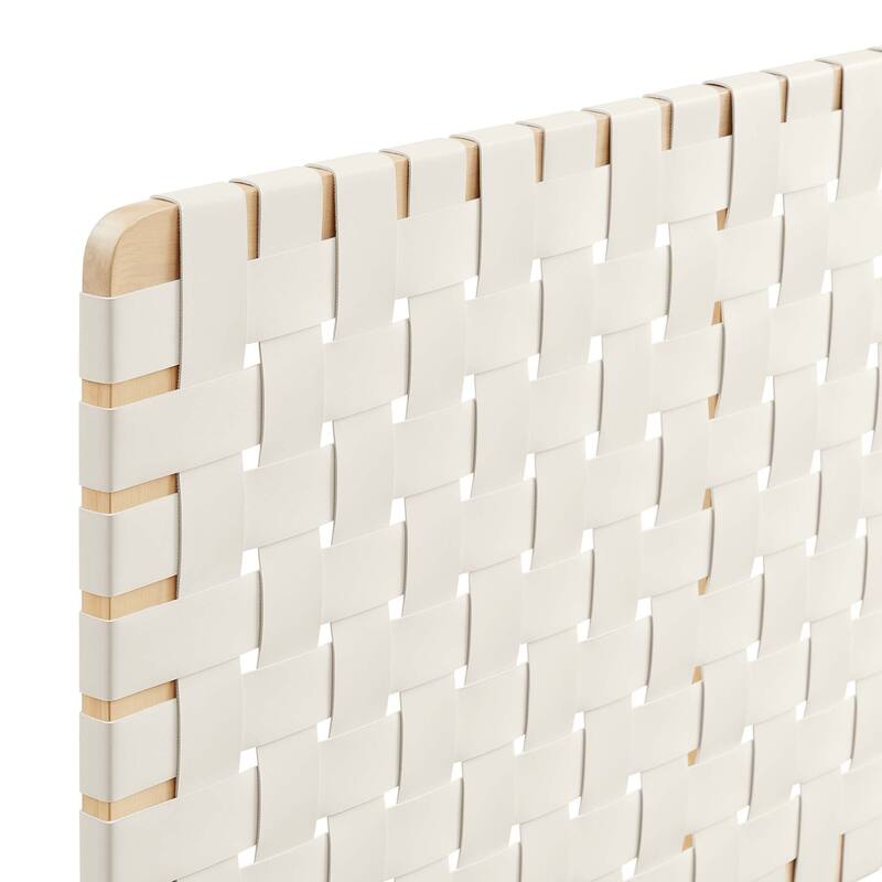Sparta Wall-Mount Twin/Full/Queen/King Vegan Leather Weave Headboard