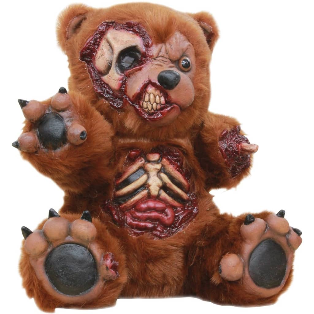 13" Brown and Black Bad Teddy Prop Halloween Accessory