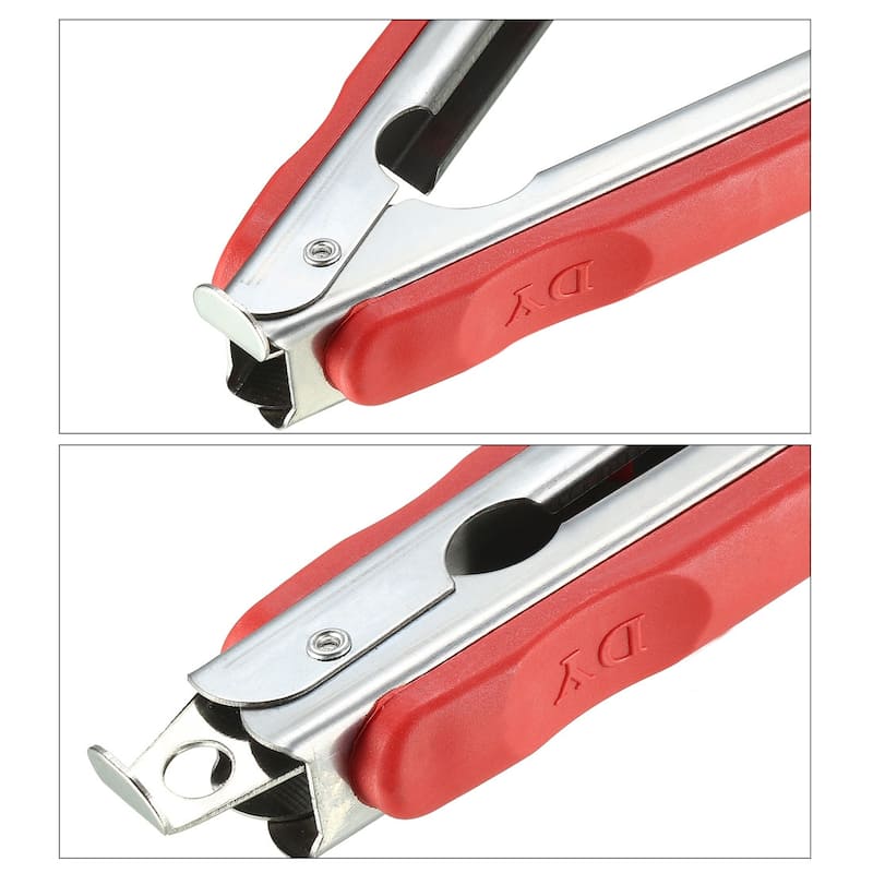 Stainless Steel Barbecue Tongs, Non-Slip Grip BBQ Grilling Accessories - Silver Tone, Red