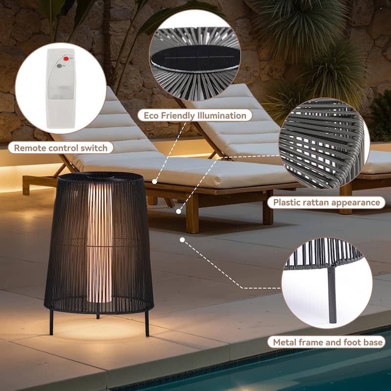 Modern Outdoor Solar Lights Floor Lamp for Patio Set of 2 - Set of 2