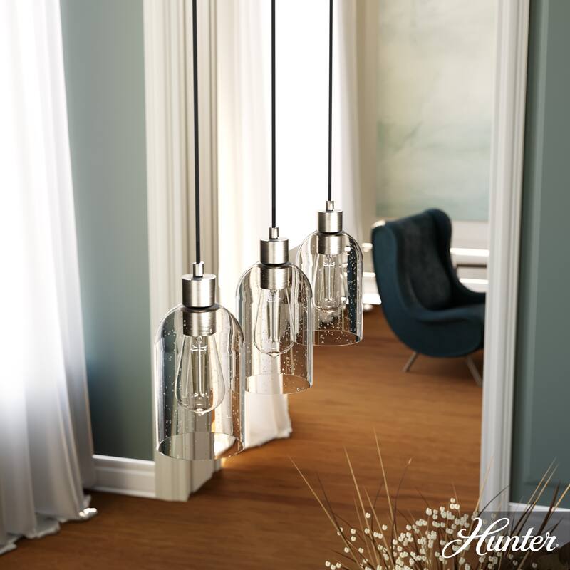 Hunter Lochemeade 3-Light Linear Cluster Pendant - Kitchen Island, Dining Room - Modern Farmhouse, Contemporary, Industrial