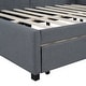 preview thumbnail 10 of 98, L-Shaped Backrest Daybed Upholstered Daybed Frame Classic Wood Slats Design with 2 Storage Drawers or Trundle, Full Size