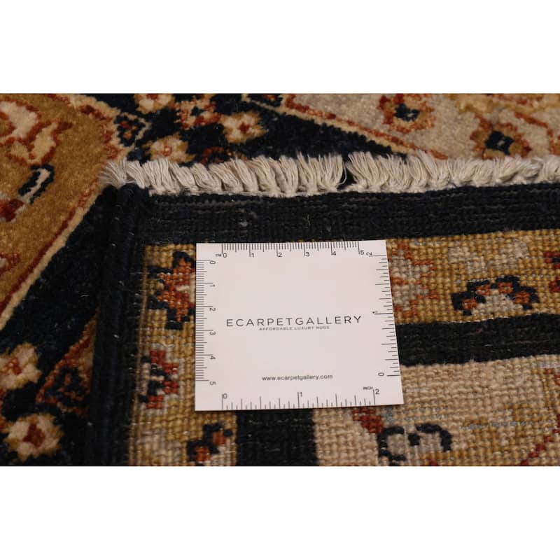 ECARPETGALLERY Hand-knotted Jamshidpour Black, Light Khaki Wool Rug - 5' 8" x 7' 11"