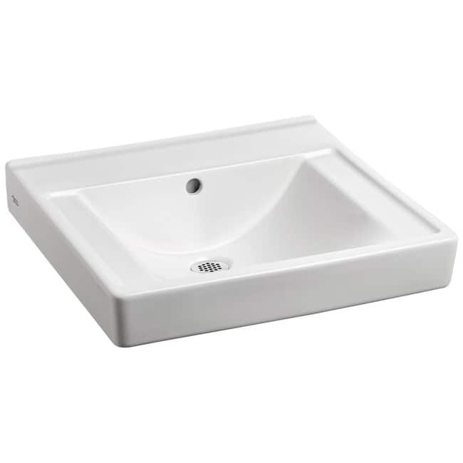 American Standard Decorum 20" Wall Mounted Bathroom Sink with - White