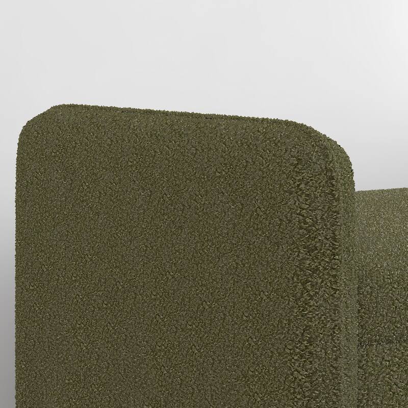 Teddy velvet storage stool