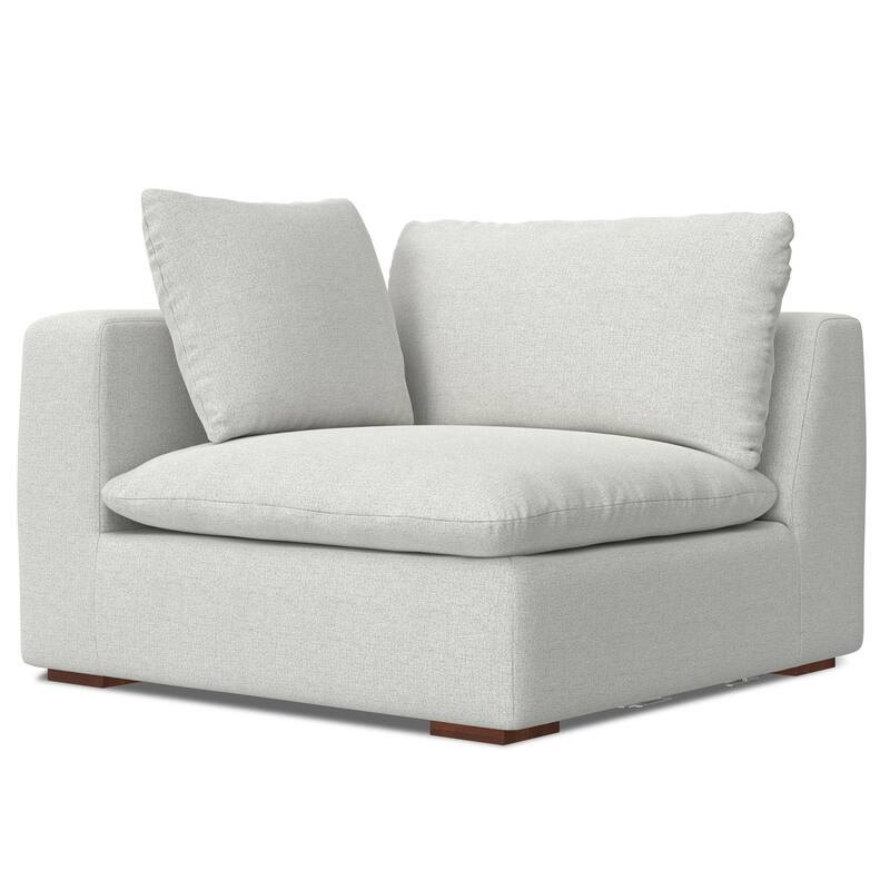 WYNDENHALL Marlee 2-Seater Modular Sofa and Ottoman Set in Velvety Chenille Performance Fabric