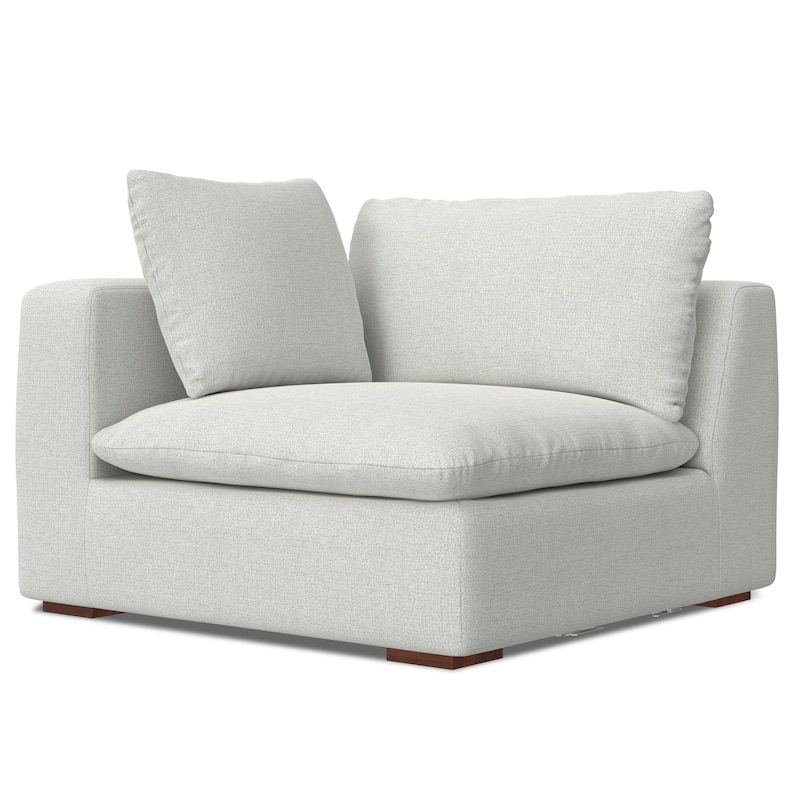 WYNDENHALL Marlee Corner Sectional Modular Sofa in Velvety Chenille Performance Fabric