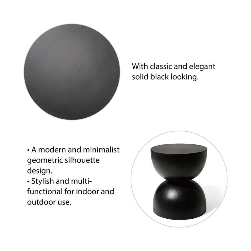 Glitzhome 18"H Modern MGO Faux Terrazzo Garden Stool Planter Stand - 15.75"L X 15.75"W X 17.75"H