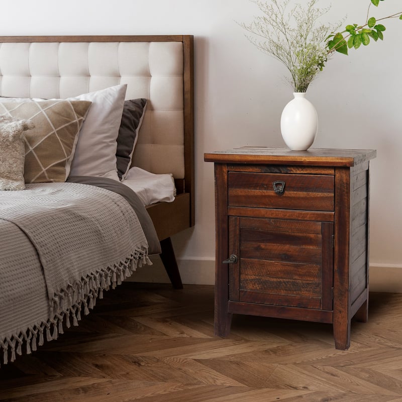 Montana Rustic Wood Nightstand