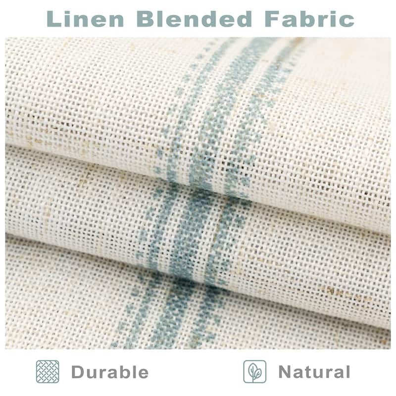 DriftAway Farmhouse Linen Blend Blackout Tie Up Curtain