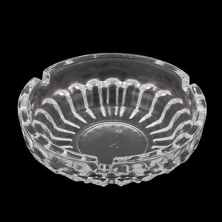 Hotel Home Office Glass 13cm Dia Round Cigarette Ash Holder Ashtray Clear -  Bed Bath & Beyond