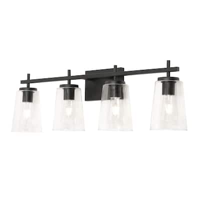 Joanna 33" Vanity Light with White Glass Shade