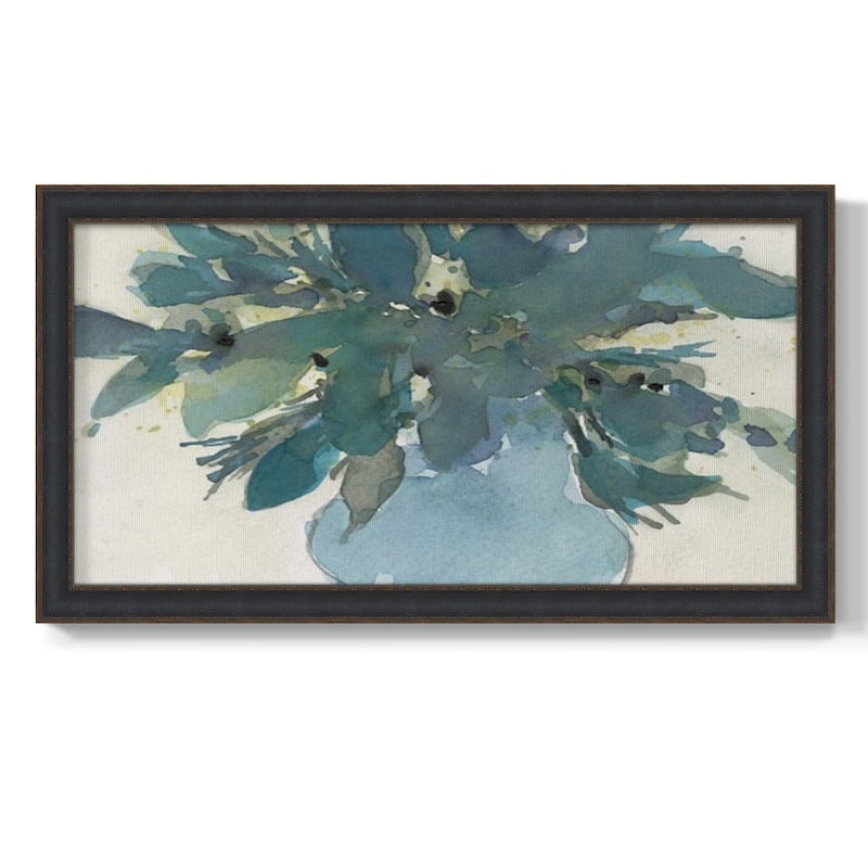 Blue Vintage Charm I Premium Framed Canvas- Ready to Hang
