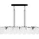 preview thumbnail 3 of 8, Cassidy 5-Light Matte Black Linear Chandelier