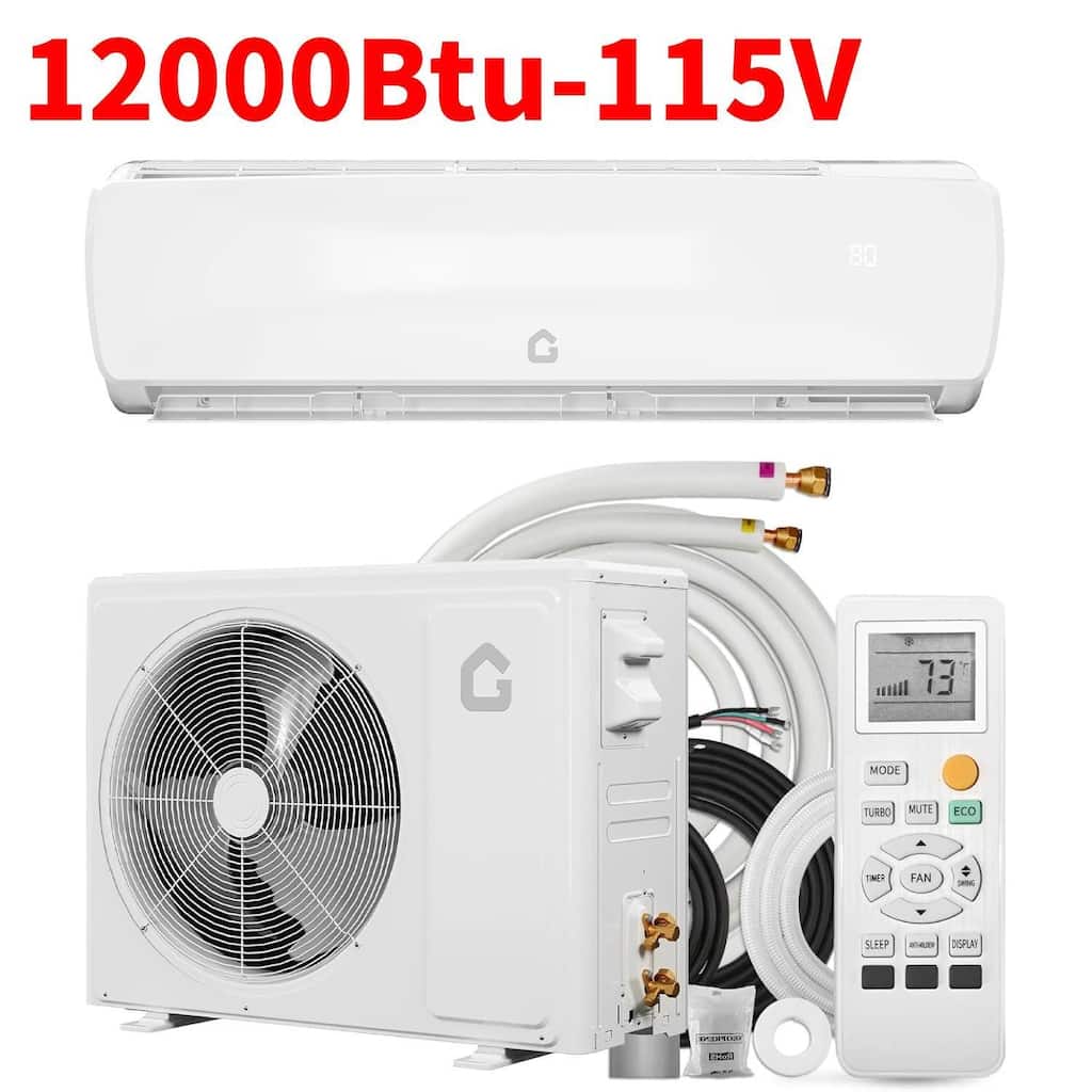 12000BTU 115V Q Panel Mini Split Unit Air Conditioner, for Rooms up to 750 Sq. Ft. - N/A