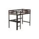 preview thumbnail 51 of 52, Twin Size High Loft Bed with Desk Underneath, Rubberwood Frame, Safety Guardrail and Ladder for Teens, Kids, Dorm or Bedroom