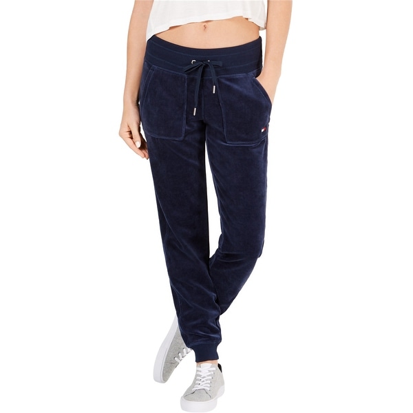 Tommy Hilfiger Womens Velour Athletic Jogger Pants, blue, X-Small. Opens flyout.