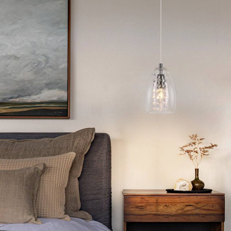 Modern 1/3-Light Linear Clear Glass Island Pendant Light for Dining Room