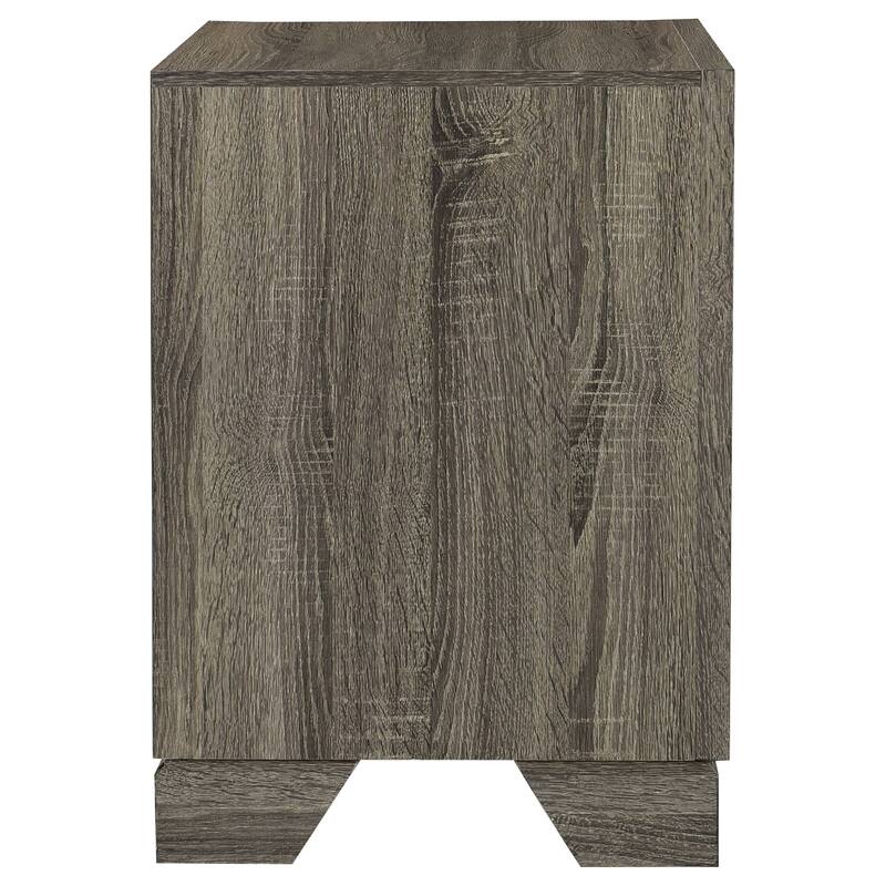 Funston Brown Oak 2-drawer Nightstand Bedside Table