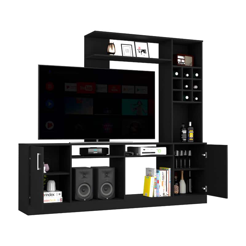 Entertainment Center for Living Room ,Apartment, Black
