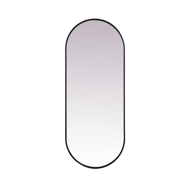 Elegant Lighting MR2A2460 Asha 24" W x 60" H Oval Framed Bathroom - Black