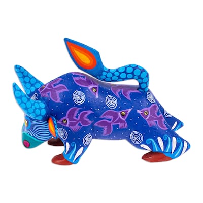 Novica Handmade Oaxaca Bull Wood Alebrije Ornament