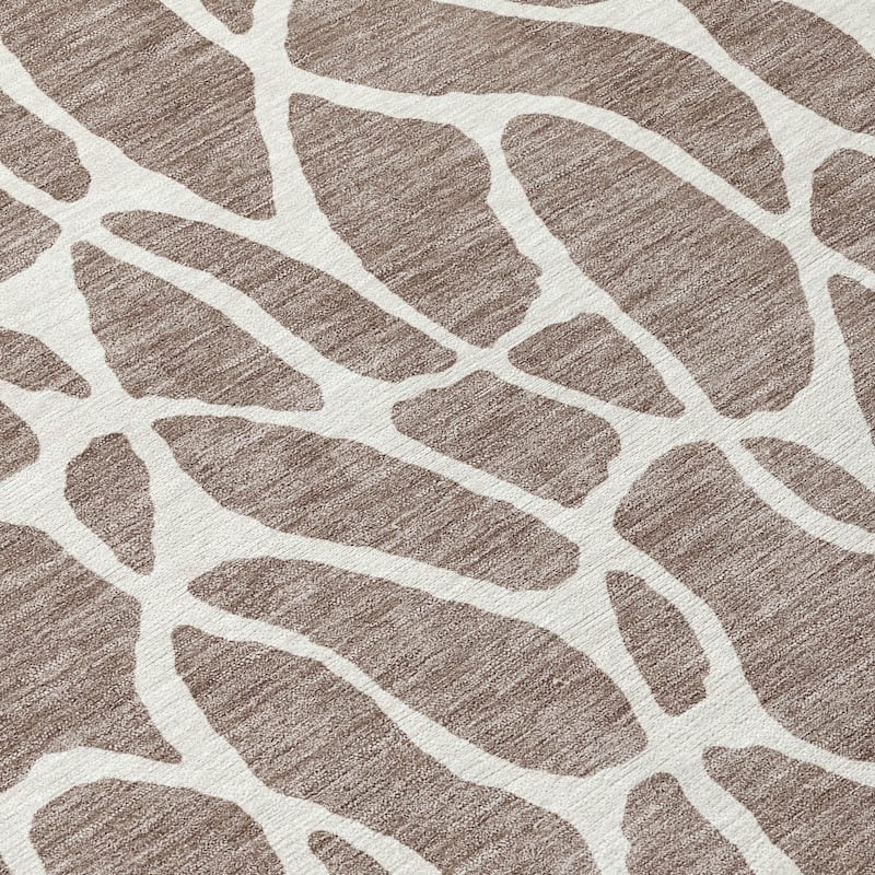 Machine Washable Indoor/ Outdoor Modern Chantille Rug