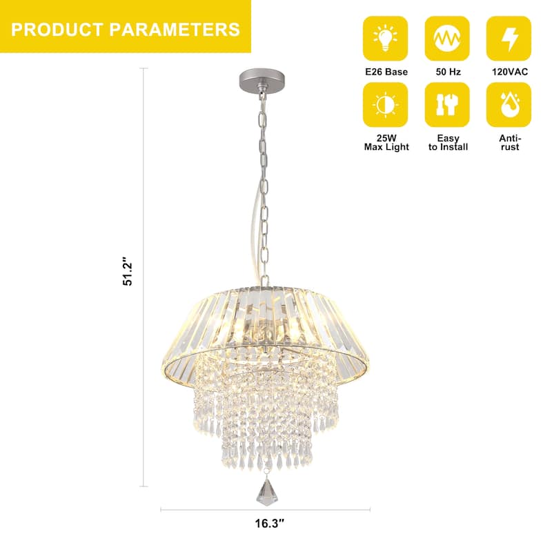 Oaks Aura Exquisite Chandelier,3 Lights Pendant Light,Modern Bohemian Chic Hanging Lamp,Height Adjustable for Living Room,Office