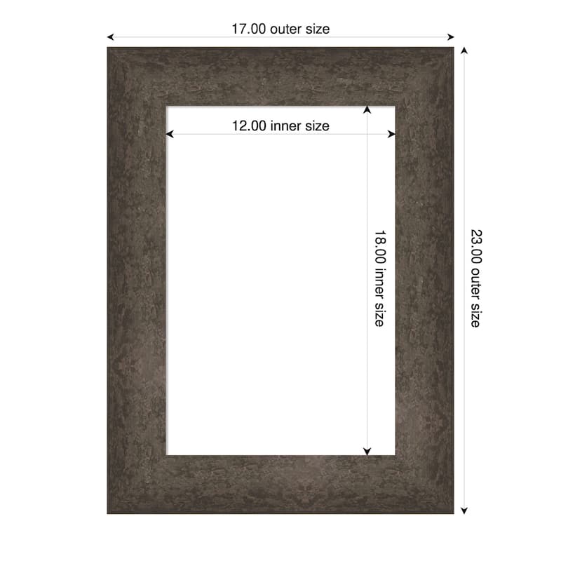 Amanti Art Dappled Light Bronze Framed Dry Erase Magnetic Board - 17 x 23 in