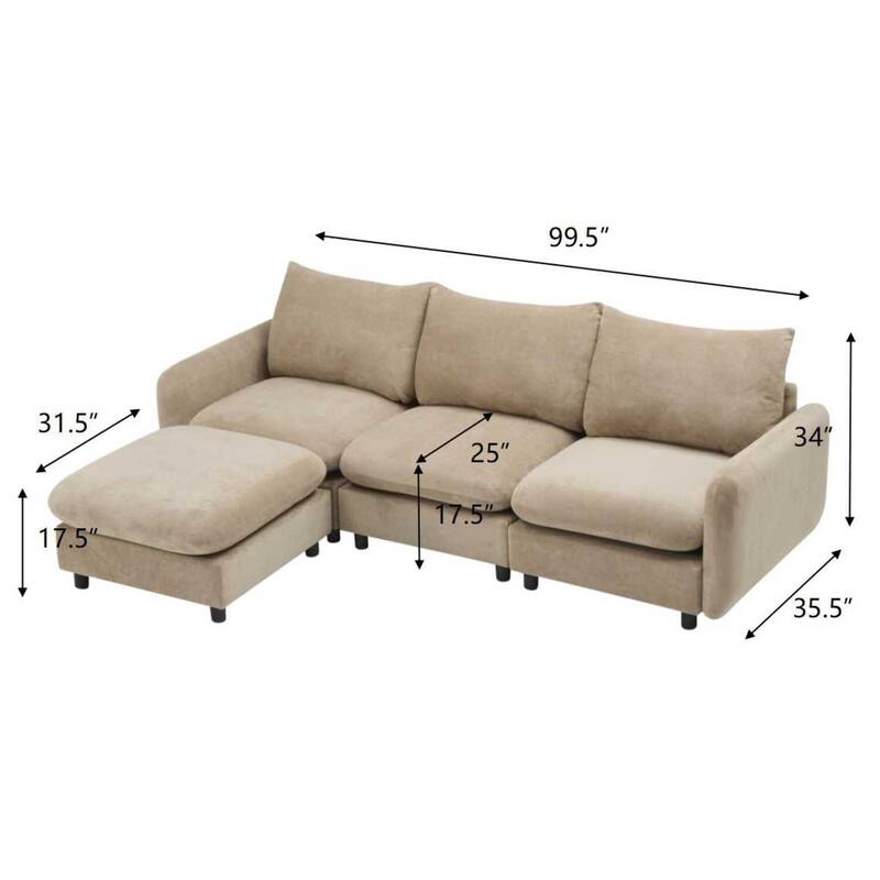 Christopher Knight Home - Evi Modern Modular Upholstery Sectional Sofa