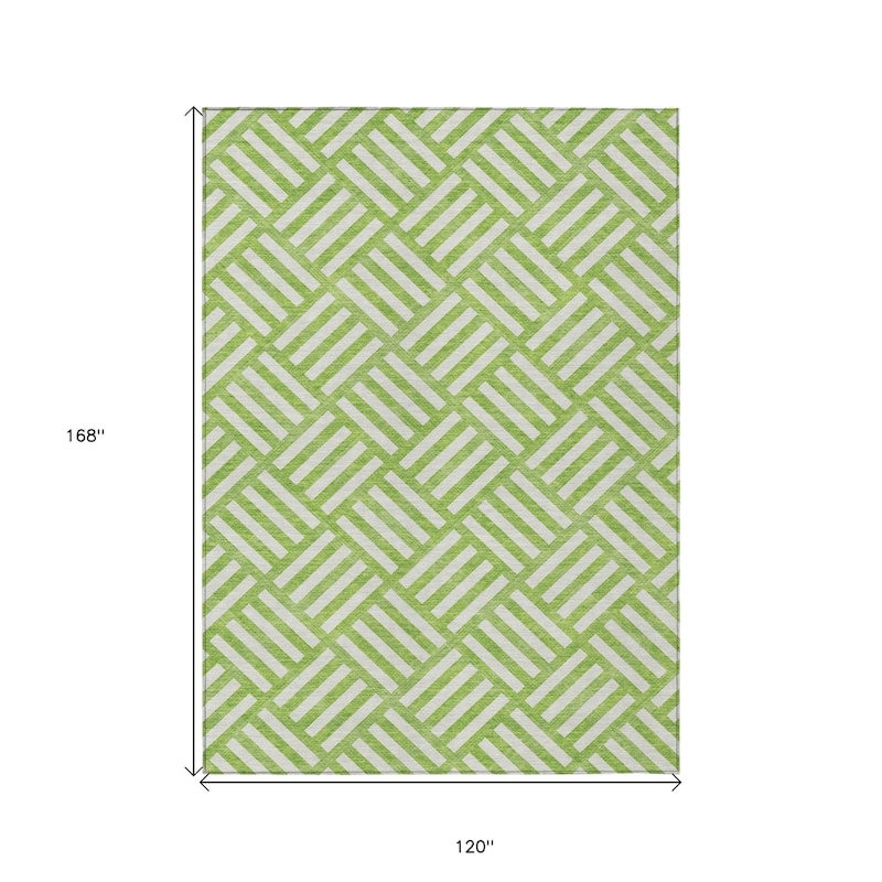 HomeRoots Geometric Transitional Rectangle Outdoor Rug