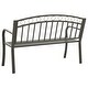 preview thumbnail 3 of 2, vidaXL Patio Bench 49.2" Steel Gray