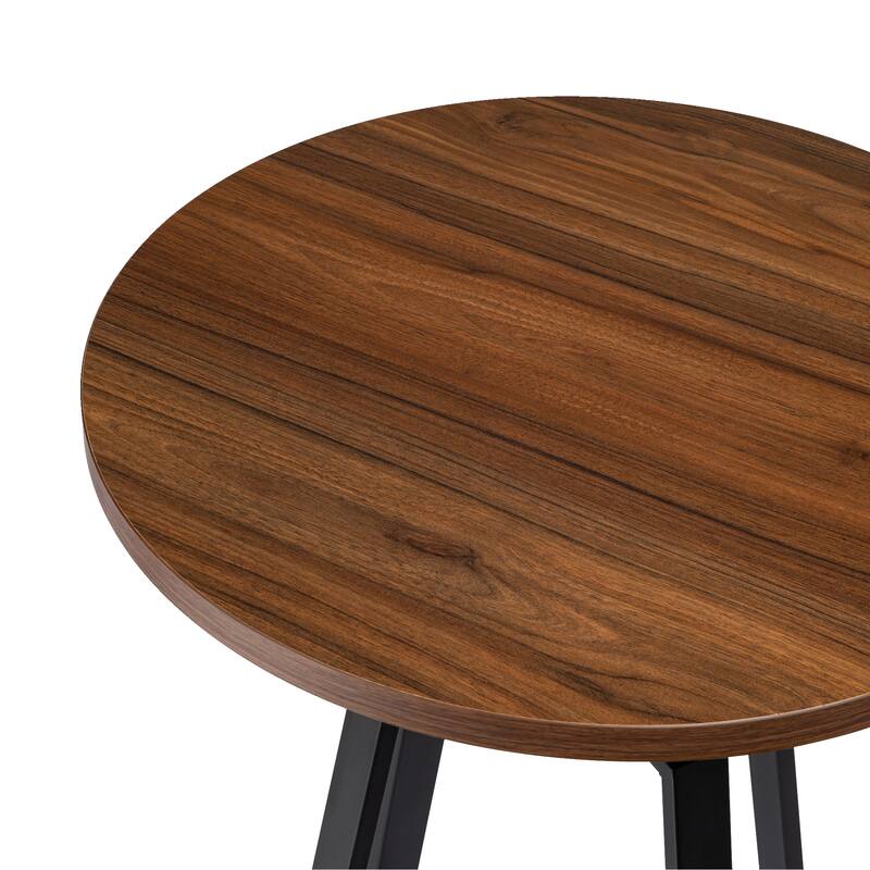 Glitzhome Modern 3-Piece Wooden Swivel Bar Stools & Height Adjustable Pub Table Set