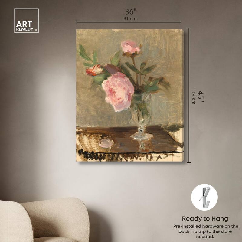 Moristot Peony Canvas by Art Remedy, Gallery Wrapped