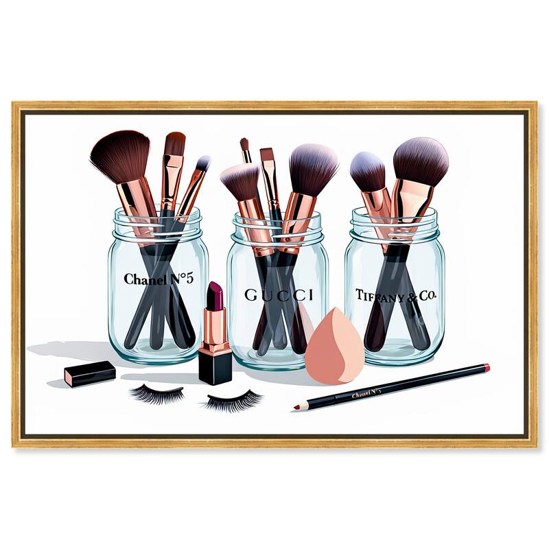 Glamour Glassware Canvas by Art Remedy - Gold - 30" x 20"