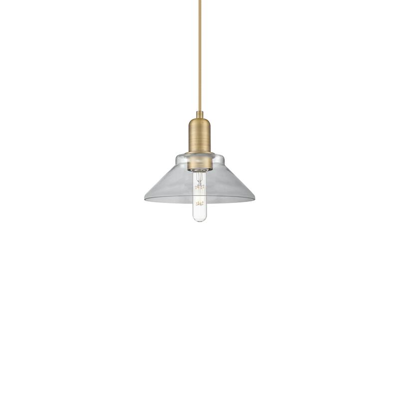 Innovations Lighting 716-1P-8-9 Orwell Pendant Orwell 9" Wide Mini - Brushed Brass / Clear