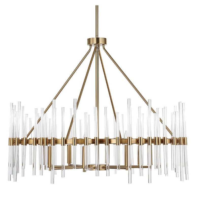 Uttermost 21389 Crystal 8 Light 39" Wide Ring Chandelier