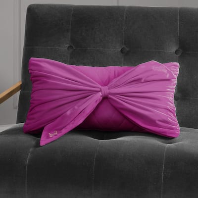 Juicy Couture Velvet Bow Designer Decorative Pillow