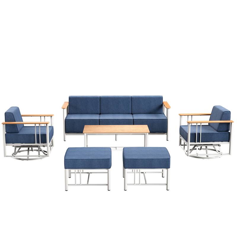 Outdoor Patio Funiture Set with Extra-Thick Seat cushion